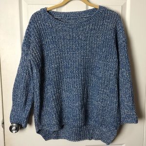 Blue and White Fall Sweater